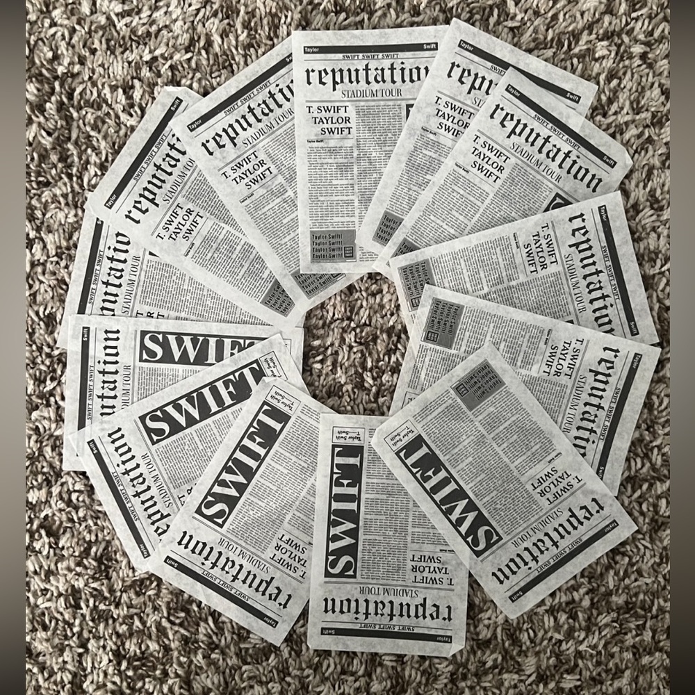 TAYLOR SWIFT REPUTATION STADIUM TOUR CONFETTI